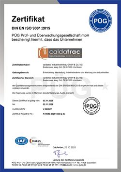 Zertifikat DIN EN ISO 9001